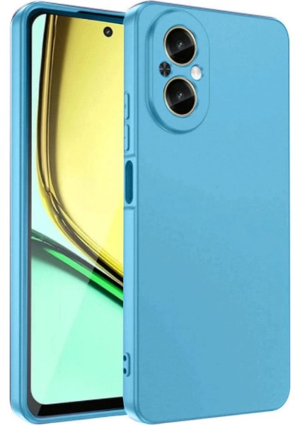 Realme 12 Lite Kılıf First Silikon - Mavi Gnzrz