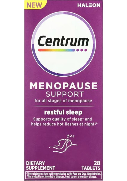 Restful Sleep Menopause Support Tablets, Supplement With Clinically Studied Dailyzz And Genivida, 28 Tablet