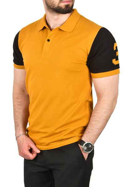 Dar Kesim Pamuklu Polo Yaka Tişört Slim Fit Nefes Alan Kıvrılmaz Polo Yaka Tişört 2503022