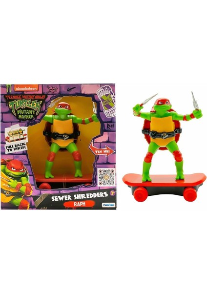 TU814001 Tmnt Ninja Kaplumbağalar Çek Bırak Kaykay Figür - 71055