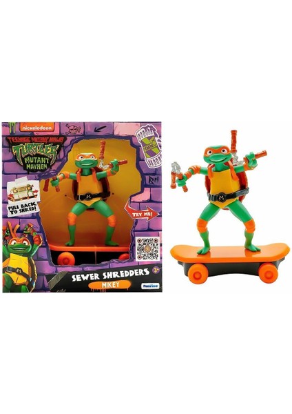 TU814001 Tmnt Ninja Kaplumbağalar Çek Bırak Kaykay Figür - 71055