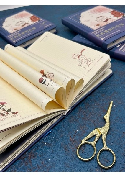 Özel Tasarım Küçük Prens Mavi Renk Defter / Notebook/ Bullet Journal