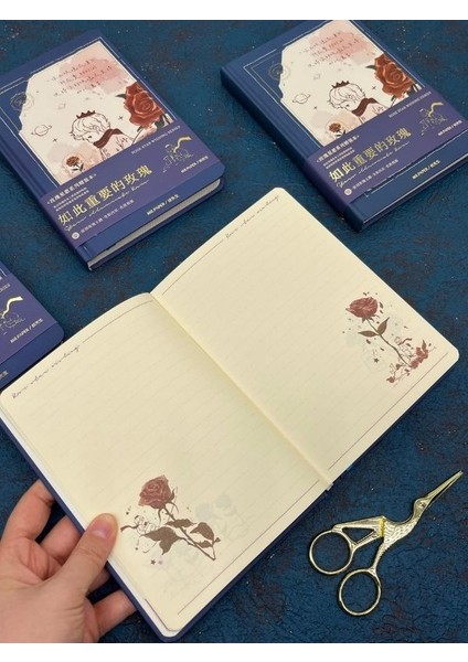 Özel Tasarım Küçük Prens Mavi Renk Defter / Notebook/ Bullet Journal