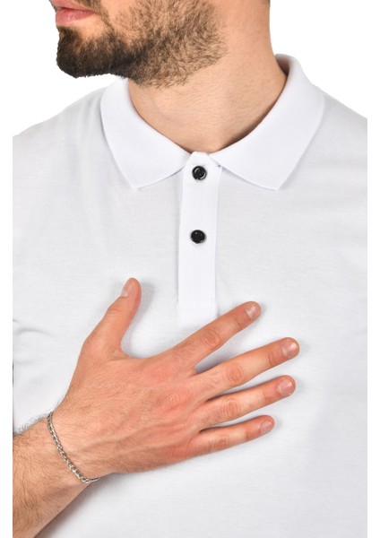Dar Kesim Pamuklu Polo Yaka Tişört Slim Fit Nefes Alan Kıvrılmaz Polo Yaka Tişört 2503022 fırsatları