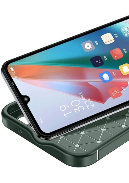 Realme 12 Lite Kılıf Auto Focus Karbon Kapak - Koyu Yeşil Gnzrz