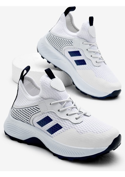 Çocuk Füme Sarı Rahat Kalıp Nefes Alabilen Kumaş Bağcıklı Sneaker