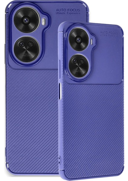 Huawei Nova 12 Se Kılıf Auto Focus Karbon Kapak - Lacivert Gnzrz