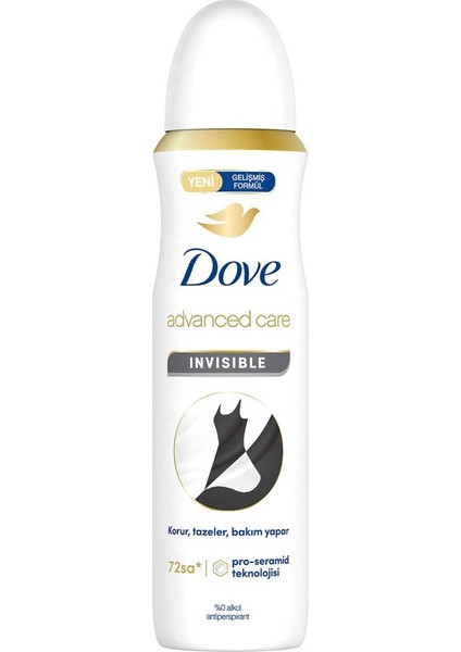 Kadın Sprey Deodorant Advanced Care Invisible 150 ml