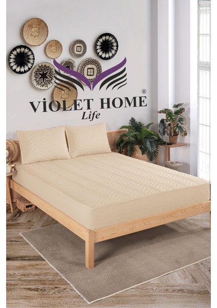 Kapitone Fitted Full Kenar Su Sıvı Geçirmez Yatak Koruyucu & Alez Çarşaf