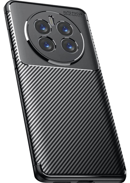 Realme 12 Pro Plus Kılıf Auto Focus Karbon Kapak - Siyah Gnzrz