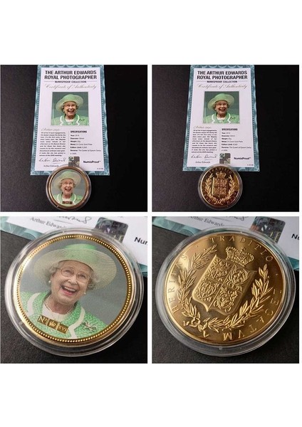 39963681B2D414176C Numis Proof 2016 Kraliçe Elizabeth 24AYAR Altınkaplama Sertifikalı 52GRAM A-35186