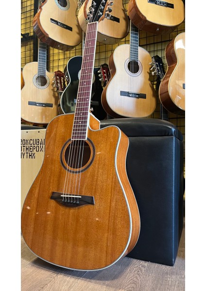 Maun Ağacı Akustik Gitar Seti 4/4 Tam Boy Akustik Gitar