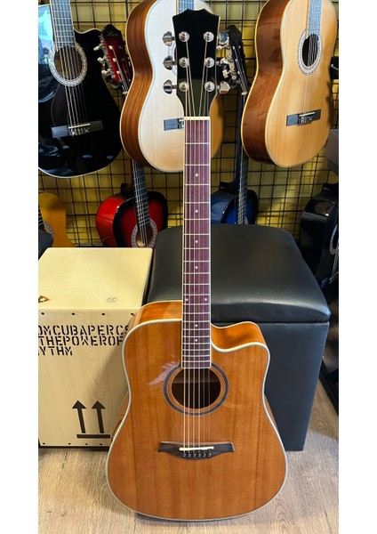 Maun Ağacı Akustik Gitar Seti 4/4 Tam Boy Akustik Gitar