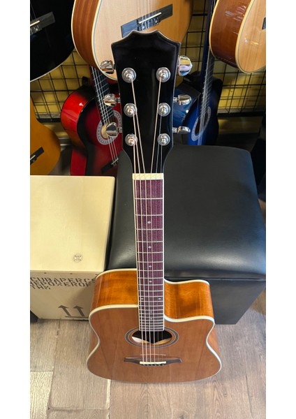 Maun Ağacı Akustik Gitar Seti 4/4 Tam Boy Akustik Gitar