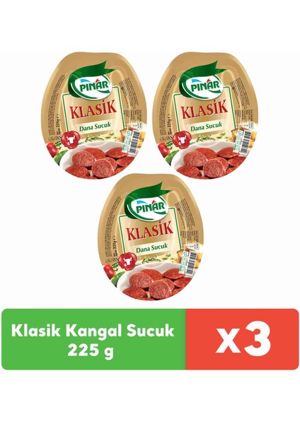 Klasik Dana Kangal Sucuk 225 G x 3 Adet