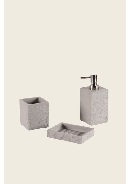 Terra 3 Parça Banyo Seti Gri