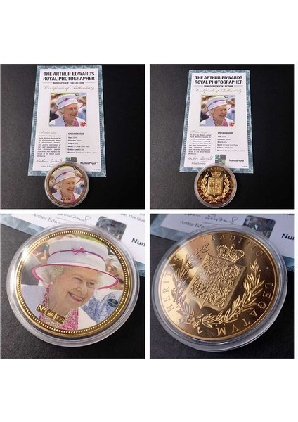 39963681B2DB677829 Numis Proof 2016 Kraliçe Elizabeth 24AYAR Altınkaplama Sertifikalı 52GRAM A-35180