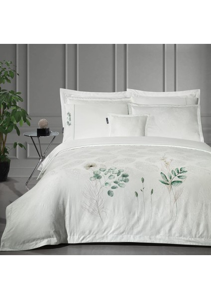 Leandra Çift Kişilik %100 Pamuk Saten "300 Tc" Nevresim Takımı Beyaz fiyatları