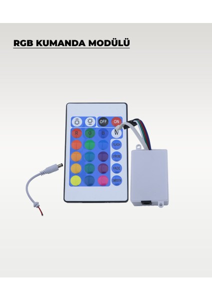 Şerit LED Rgb Kumanda Modülü - Renk ve Mod Kontrolcüsü