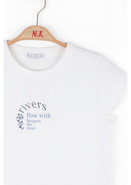 10-16 Yaş Arası Kız Çocuk Ekru Rıver T-Shirt - Ekru fırsatları
