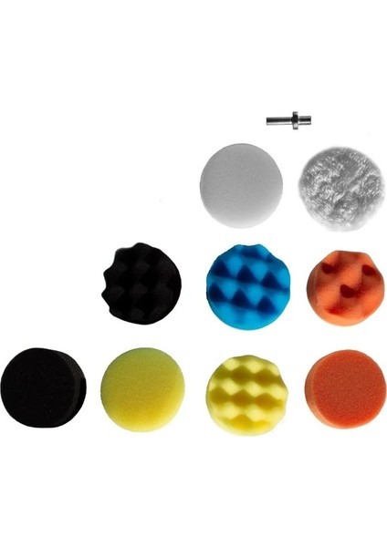 9014 Pasta Cila Polisaj Sünger Seti, 11 Parça (80mm)