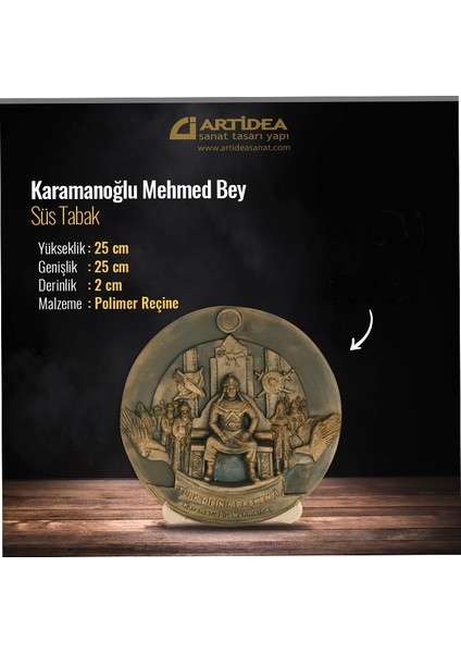 Karamanoğlu Mehmet Bey Tabağı Masa Süsü