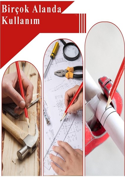 Marangoz Kalem Kırmızı Oval 24 Adet 1 Paket Kalın Oval Marangoz Inşaat Kalemi Aşap Beton Işaretleme Kalemi Kalın Kalem modelleri