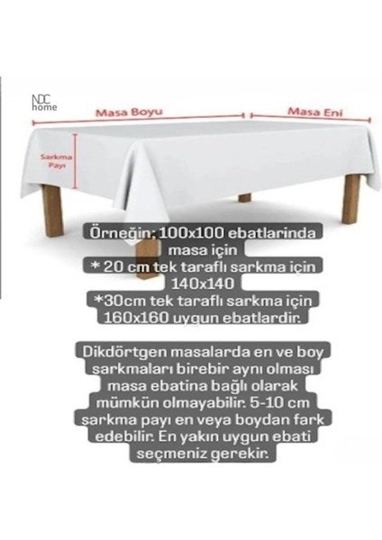 Sarı Keten Fırfırlı Masa Örtüsü