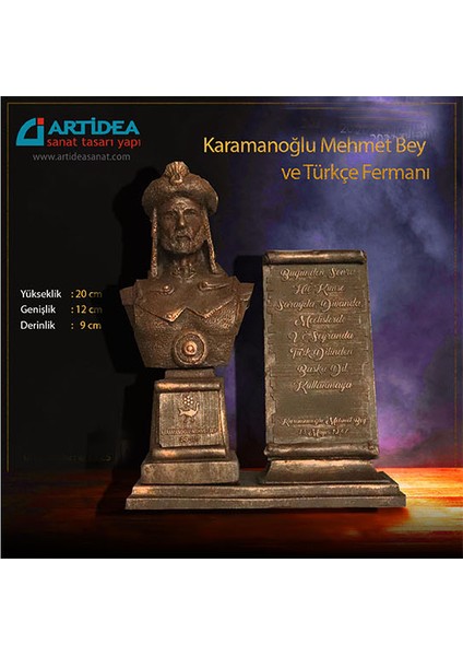 Karamanoğlu Mehmet Bey ve Türkçe Fermanı Masa Süsü