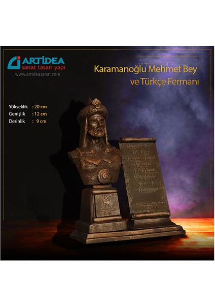 Karamanoğlu Mehmet Bey ve Türkçe Fermanı Masa Süsü