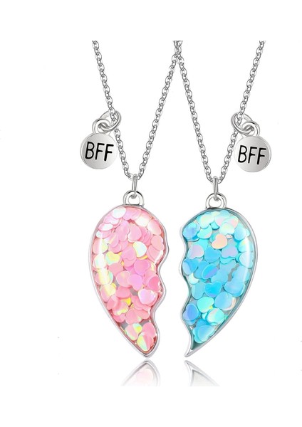 Çift Kalp Veya Kedi Bff Kızlar Için En Iyi Arkadaş Bulmaca Dostluk Kolye Kolye, 316L Paslanmaz Çelik (Yurt Dışından)