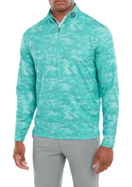 Bulut Kamuflaj Baskılı Mid Layer Mint 80114