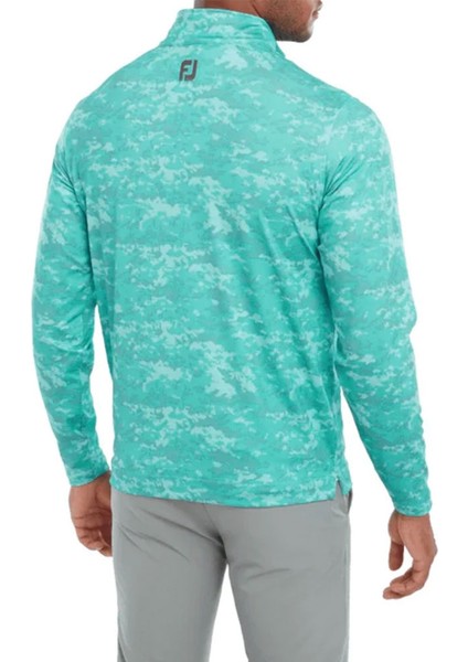 Bulut Kamuflaj Baskılı Mid Layer Mint 80114