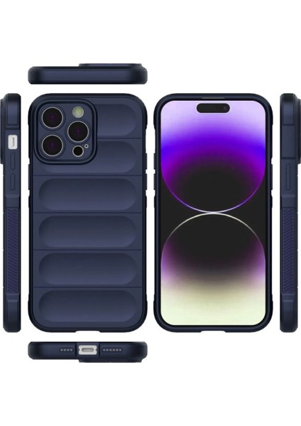 Apple iPhone 16 Pro Max Kılıf Optimum Silikon - Lacivert Gnzrz