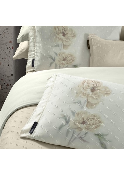 Lorent Ekru Çift Kişilik %100 Pamuk Nevresim Takımı Ekru indirimleri