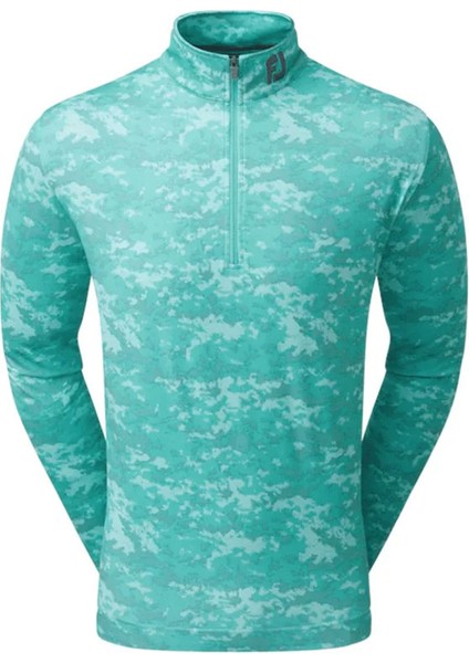 Bulut Kamuflaj Baskılı Mid Layer Mint 80114