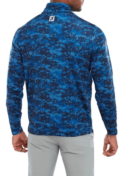 Bulut Kamuflaj Baskılı Mid Layer Mavi 80111