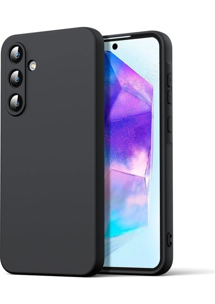 Samsung Galaxy A16 5g Kılıf Nano Içi Kadife Silikon - Siyah Gnzrz