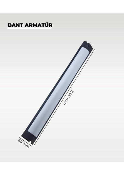 36W Siyah LED Bant Armatür Beyaz Işık - 10 Adet modelleri