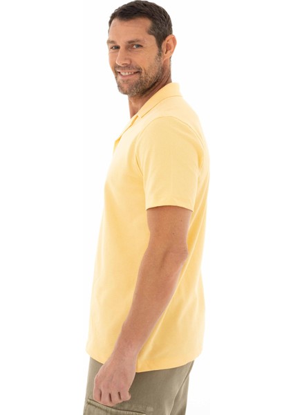 Erkek % 100 Pamuk Penye Pike Regular Fit Polo Yaka Gömlek Y25374351101