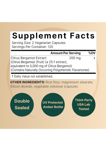 Citrus Bergamot 5000 mg 240 Kapsul Maximum Potency fiyatları