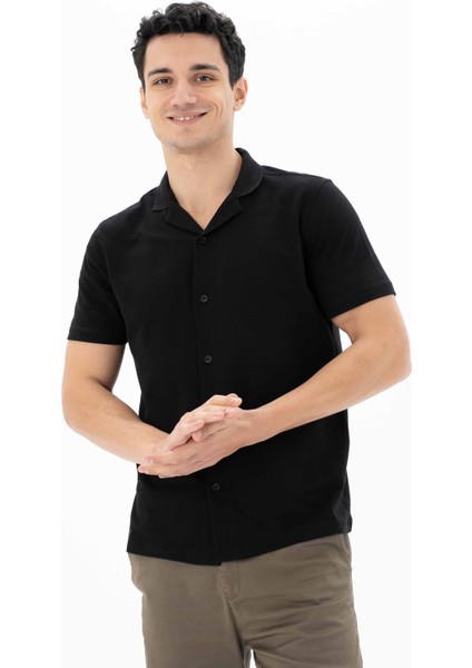 Erkek % 100 Pamuk Penye Pike Regular Fit Polo Yaka Gömlek Y25374351101 indirimleri