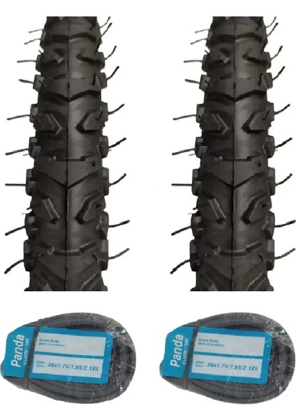 Diamond 26 Jant 26x1.95 Bisiklet Dış Lastiği Mb7 (Vesper) X 2 Adet + Panda Iç Lastik Seti