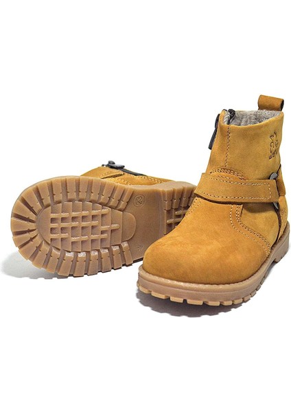 Chiron Hakiki Deri Fermuarlı Kürklü Unisex Bebek Bot indirimleri