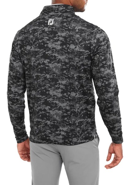 Bulut Kamuflaj Baskılı Mid Layer Siyah 80110