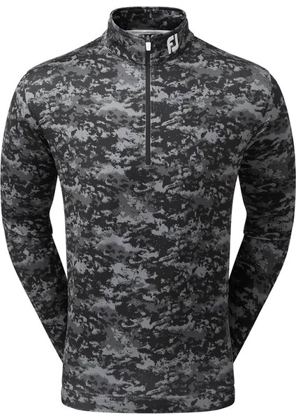 Bulut Kamuflaj Baskılı Mid Layer Siyah 80110