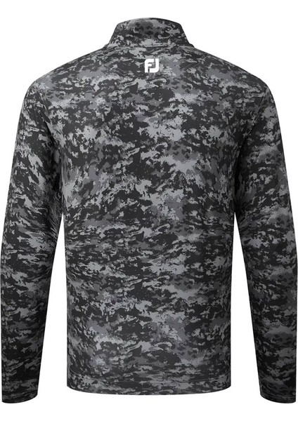Bulut Kamuflaj Baskılı Mid Layer Siyah 80110