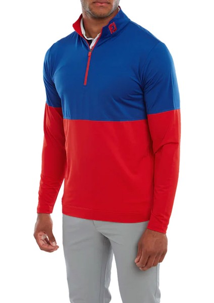 Renk Bloklu Mid Layer Mavi Kırmızı 80118