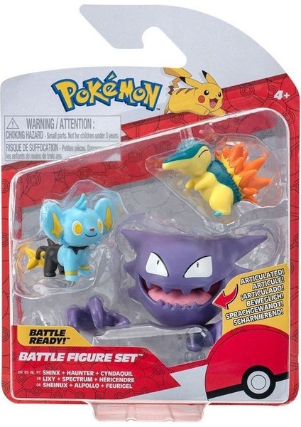 Pok 95155-R Pokemon Battle 3lü Figür Seti