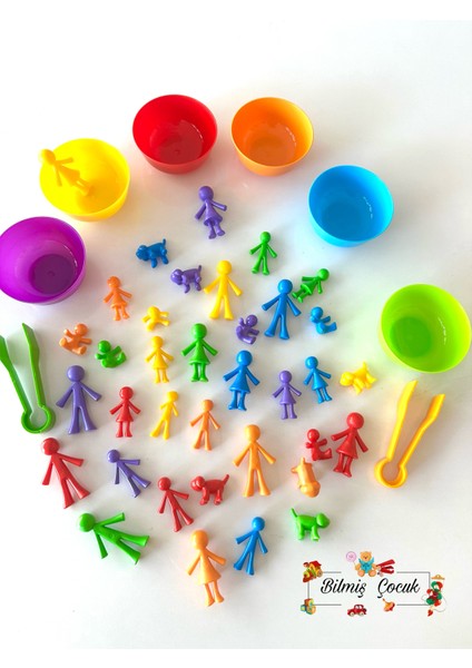 Montessori Eğitici Eğlenceli Aile Aktarım Seti 44 Parça